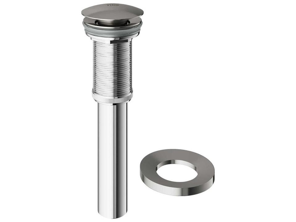 2.75 Inch Vessel Bathroom Sink Pop-Up Drain in Brushed Nickel with Mounting Ring