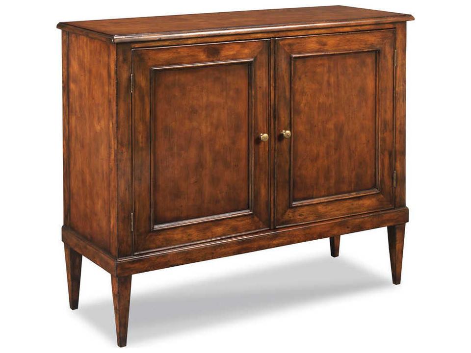 Cerise Accent Cabinet Bordeaux Brown Hardwood with Cherry Veneer