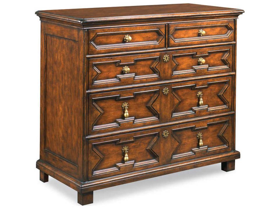 17th Century 5-Drawer Dresser in Bordeaux Cherry Veneer