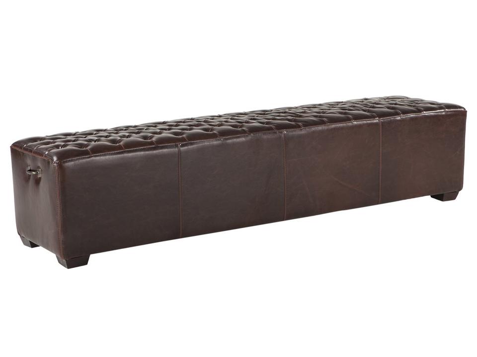 Arabella Brown Leather Accent Bench