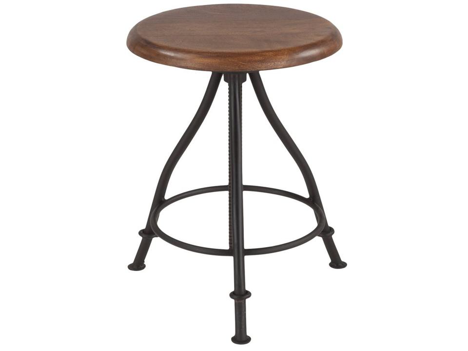 Artezia Adjustable Teak Wood Walnut Bar Stool