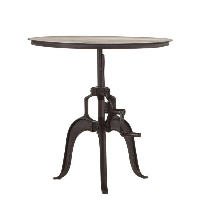 Artezia 36-Inch Round Adjustable Height Dining Table in Matte Black
