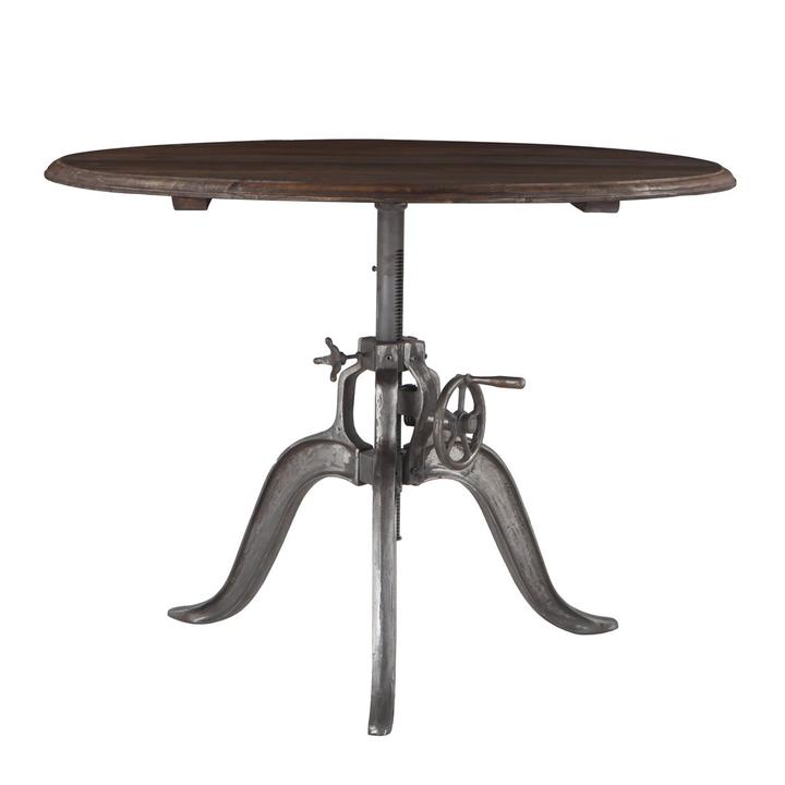 Artezia Round Wood Weathered Gray Dining Table