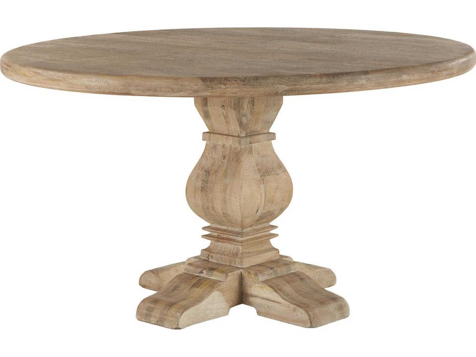 Pengrove 48-Inch Round Dining Table in Antique Oak Mango Wood
