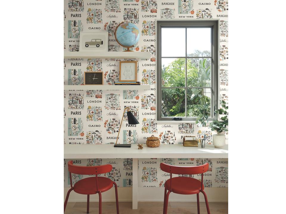 Mint City Maps Wallpaper