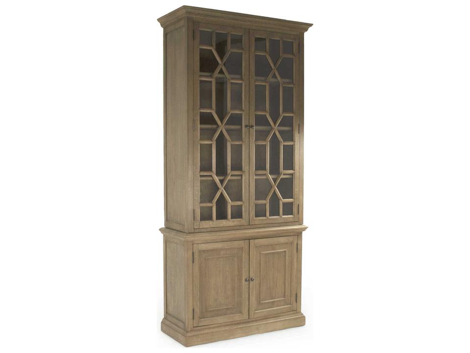 Vallis Reclaimed Oak Display Cabinet with Glass Doors