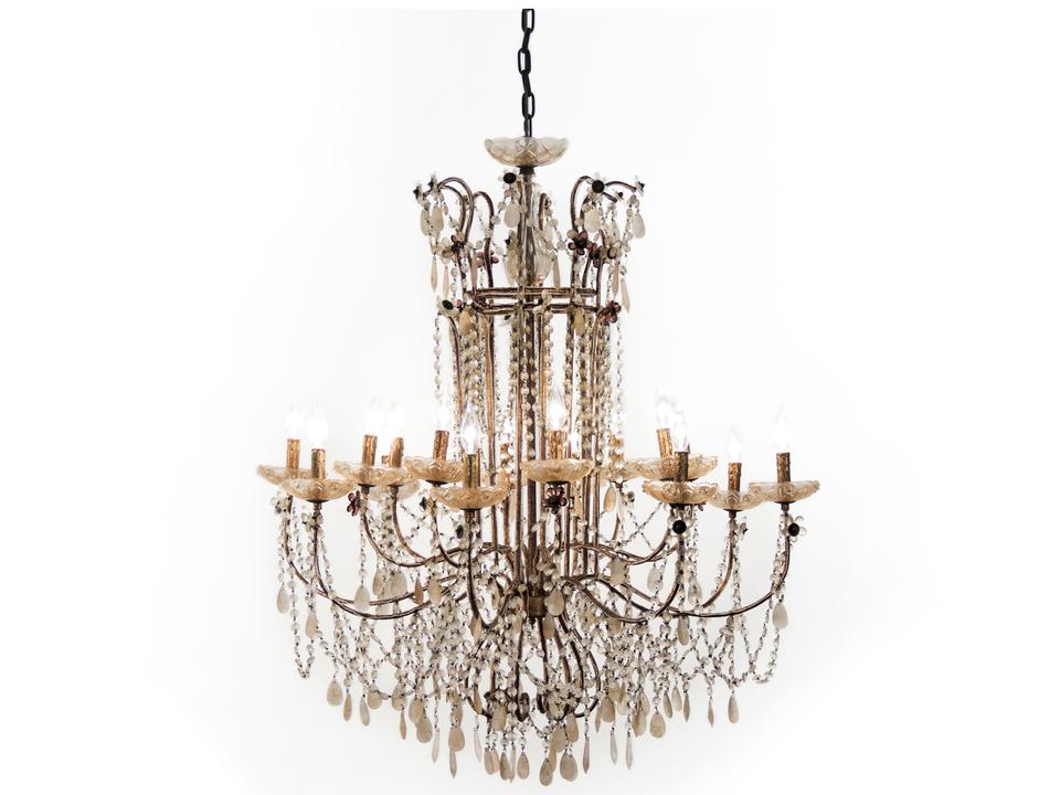 16-Light Lazzaro Chandelier Gold Crystal Candelabra