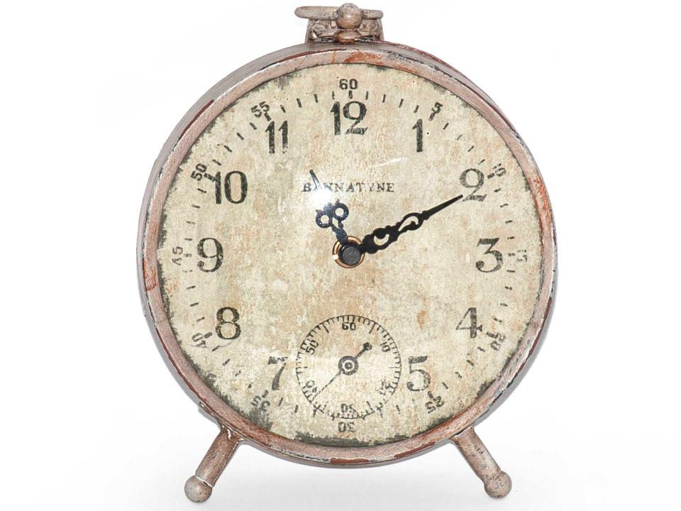 Paris Petit Antique Beige Iron Table Clock