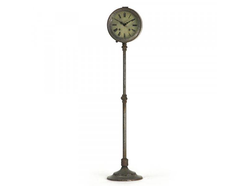 Rustic Zinc Iron Vintage Floor Clock with Roman Numerals