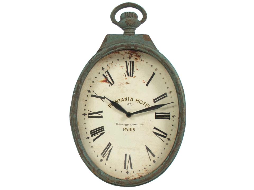 Antique Grey Distressed Decorative Accent Clock