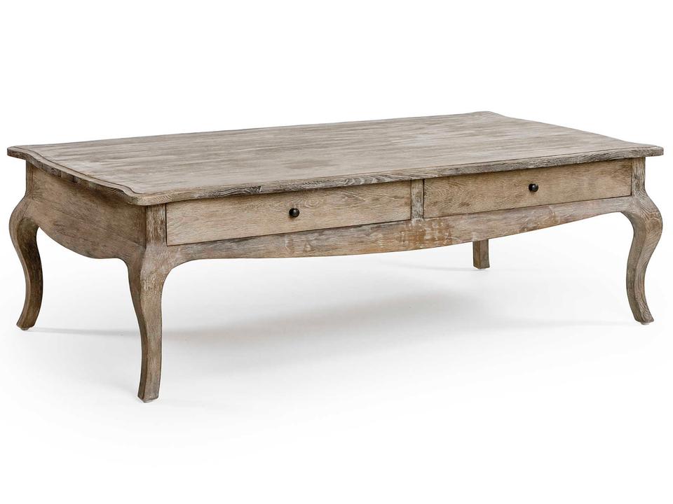 Arles Rectangular Coffee Table in Limed Grey Oak