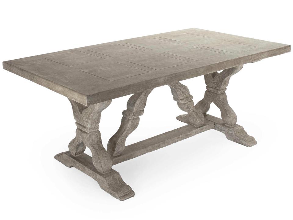 Gracie 71-Inch Rectangle Dining Table in Antique White Fiberglass