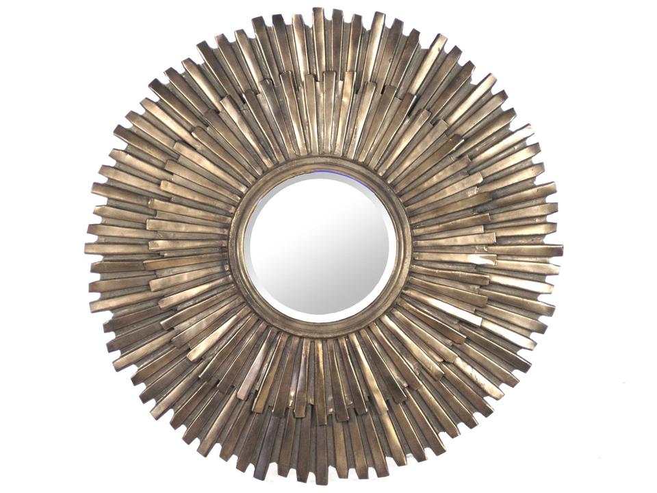 Daria Sunburst Wall Mirror in Distressed Antique Gold