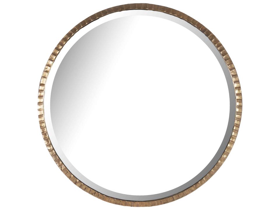 Ania Round Wall Mirror in Antique Bronze Finish