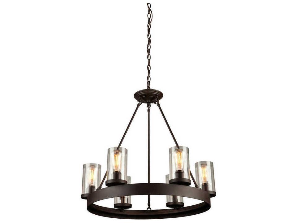 6-Light Menlo Park Chandelier in Oil Rubbed Bronze