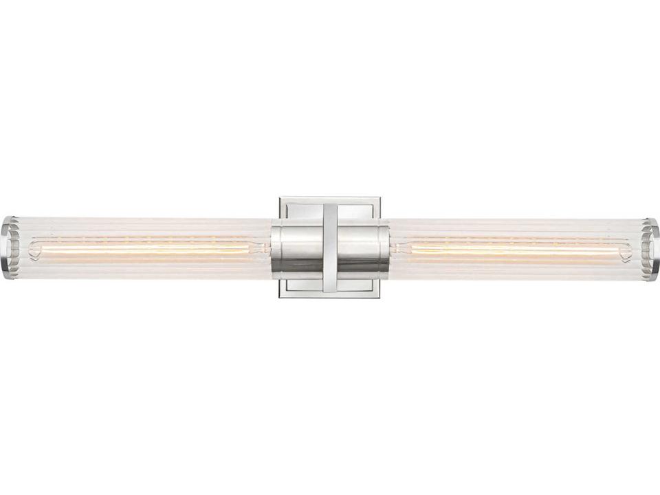 Positano 2-Light Bathroom Vanity Wall Light in Polished Nickel