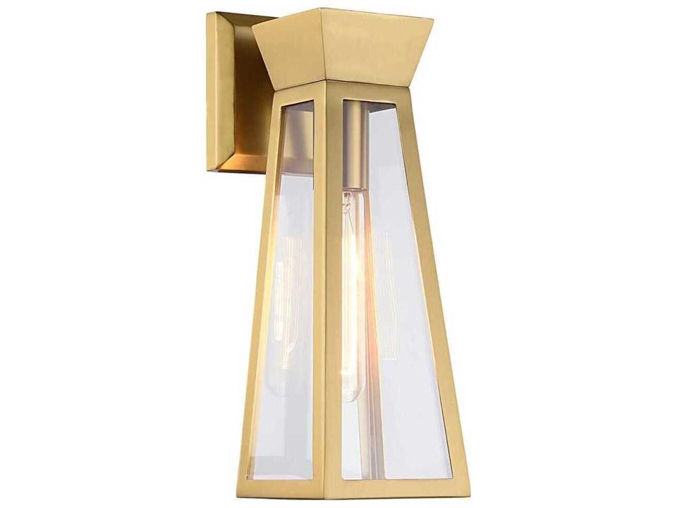 Lucian Wall Sconce Brushed Brass Clear Glass