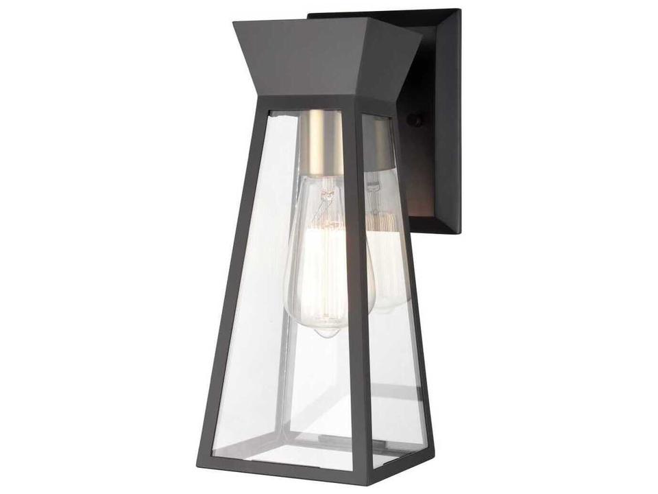 Lucian Wall Sconce in Black and Brushed Brass