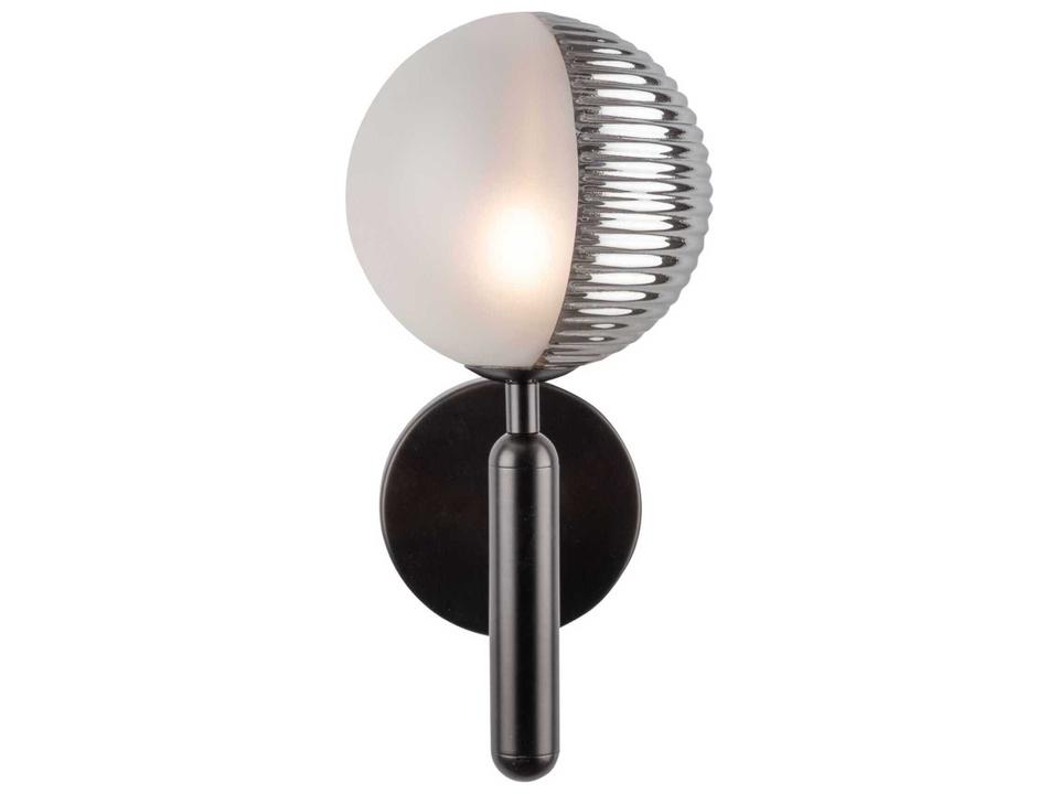 Bolla 1-Light Wall Sconce with Black and White Glass