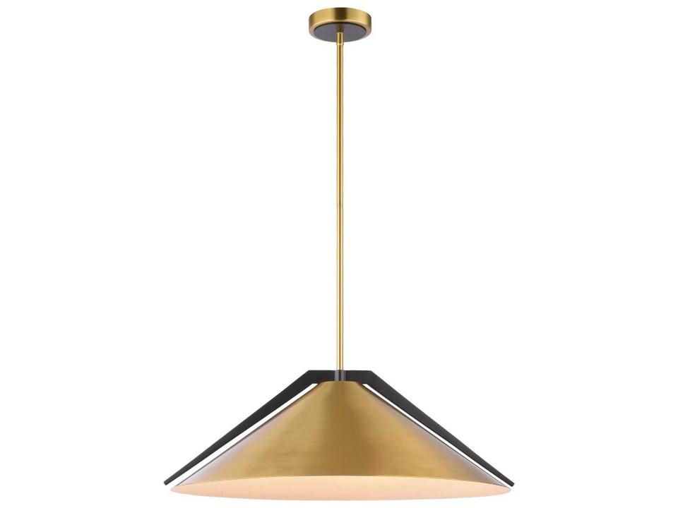 Baltic 3-Light Pendant Light in Brass and Black