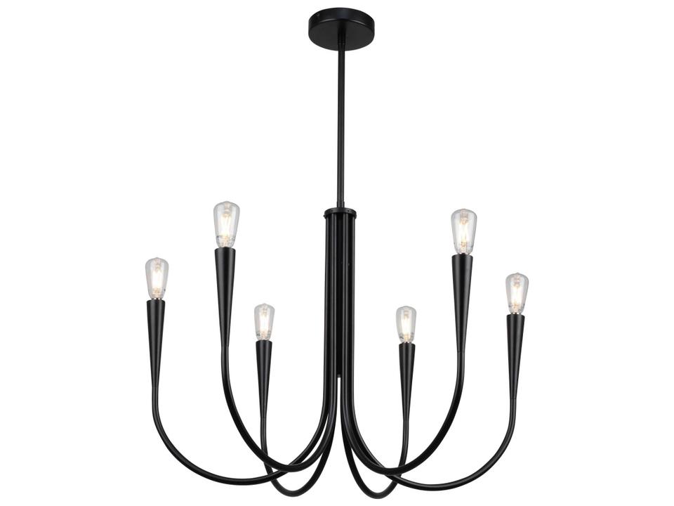 Bronte 6-Light Chandelier in Black Finish