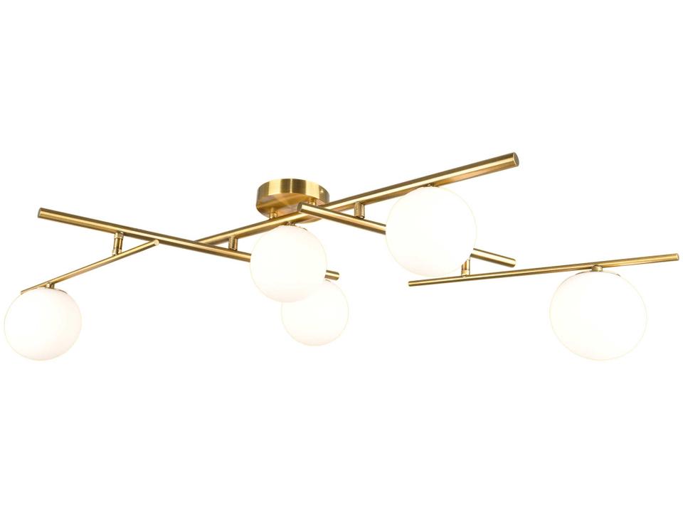 Modena 5-Light LED Semi-Flush Mount in Plated Brushed Brass