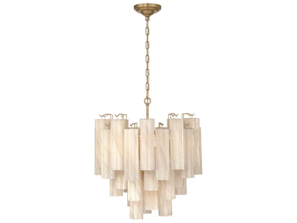 11-Light Sophia Chandelier in Brushed Brass with Clear Glassware