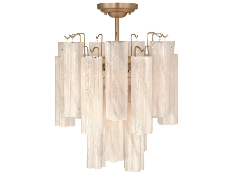 Sophia 5-Light Semi Flush Mount in Brushed Brass