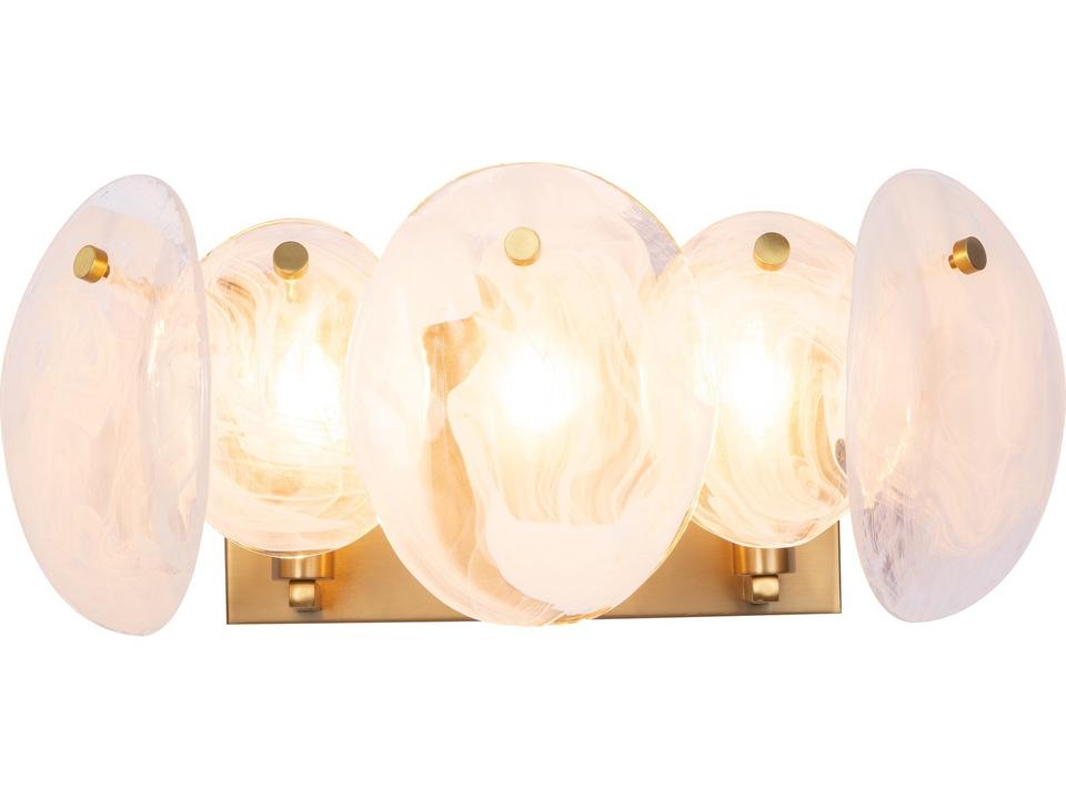 3-Light Lily Bathroom Vanity Light in Brushed Brass
