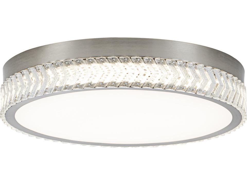 Chevron LED Flush Mount Ceiling Light in Brushed Nickel