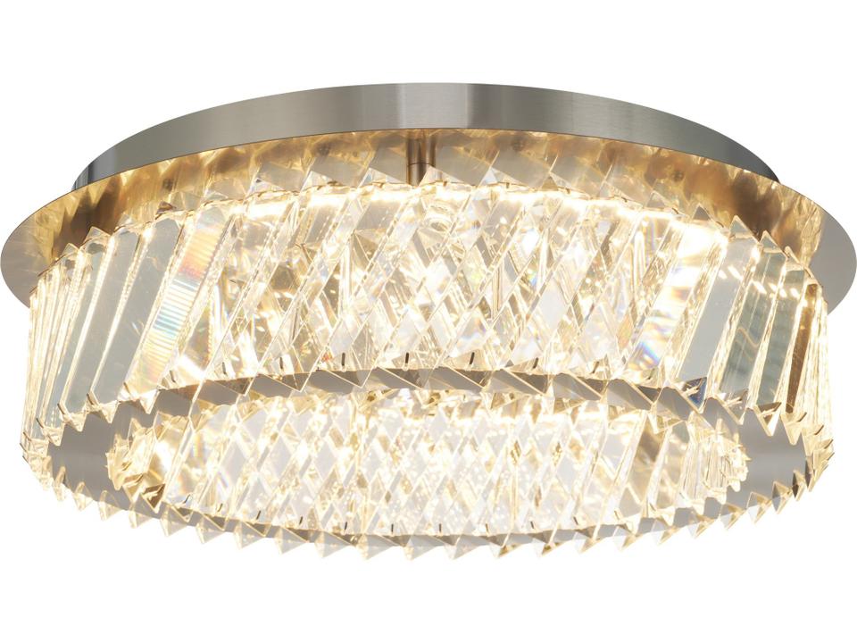 Alya Modern 16-Inch LED Flush Mount Ceiling Light in Polished Nickel