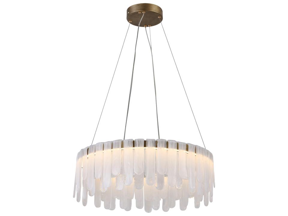 Roselle LED Lantern Pendant Light in Legacy Brass