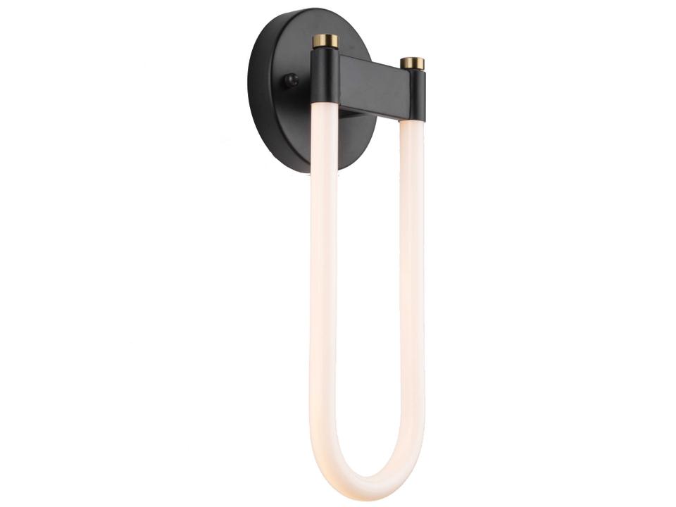 Cascata LED Wall Sconce in Black and Brushed Brass