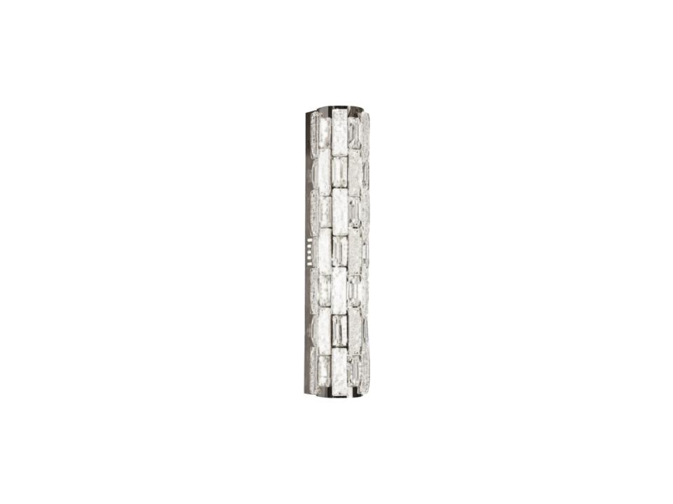 Elegance Integrated LED Crystal Wall Sconce in Polished Nickel