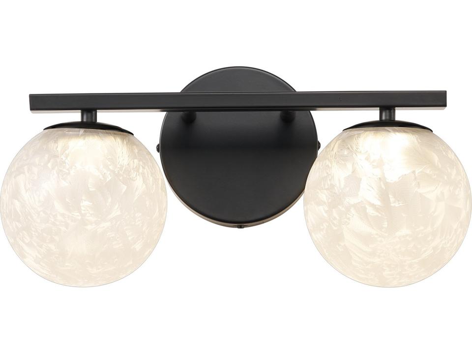 Forma 2-Light Black Vanity Light