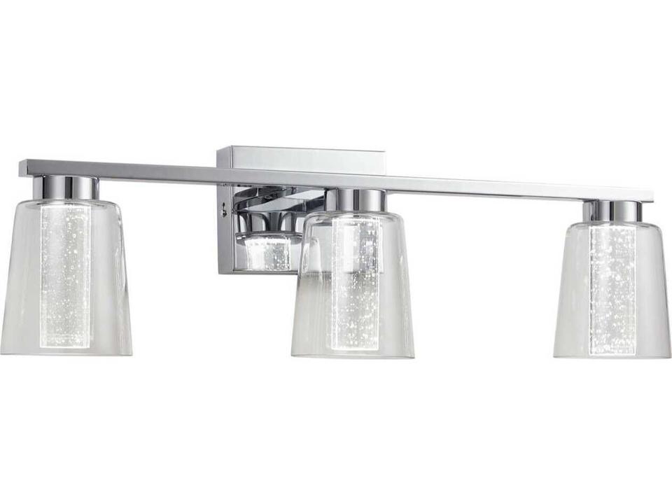 Dalton 3-Light Integrated LED Bathroom Vanity Light in Chrome
