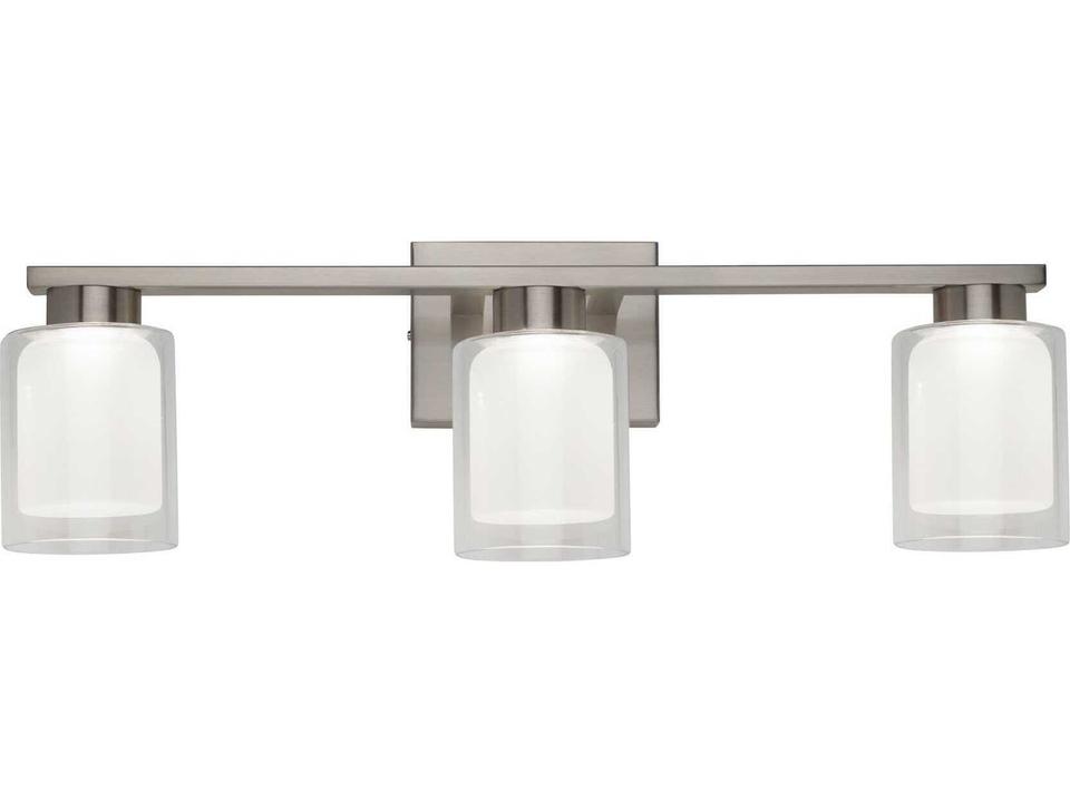 Saville 3-Light LED Bathroom Vanity Light in Brushed Nickel