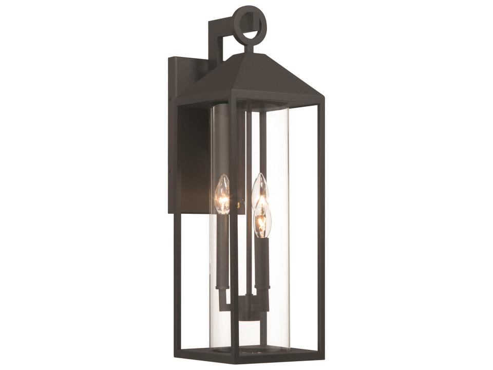 Portside 3-Light Outdoor Wall Lantern in Black