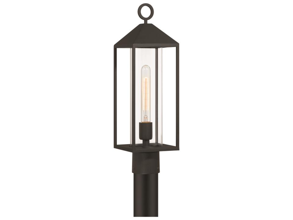 Portside One Light Outdoor Post Mount in Black