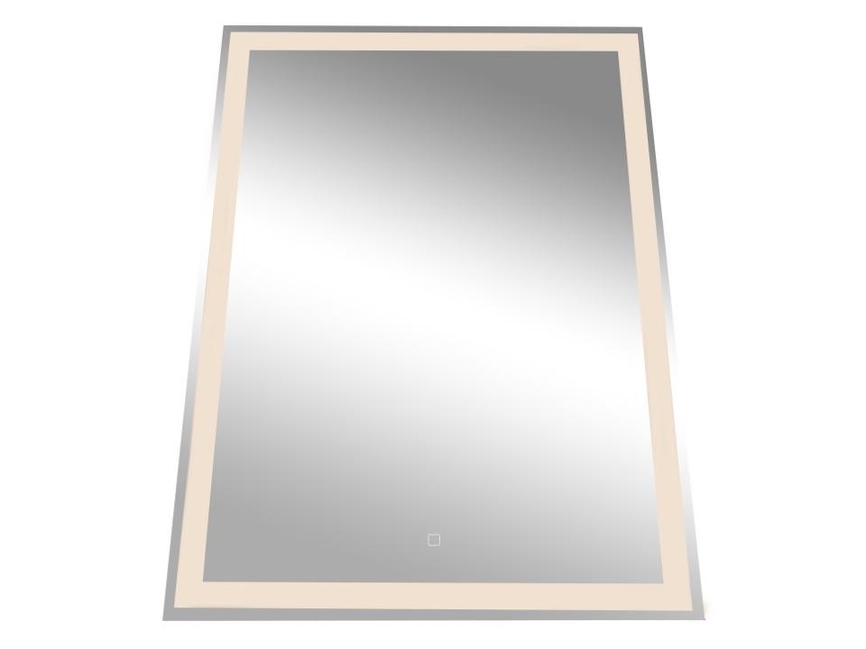 Reflections Rectangle LED Mirror in Silver with Smart Touch Dimmer