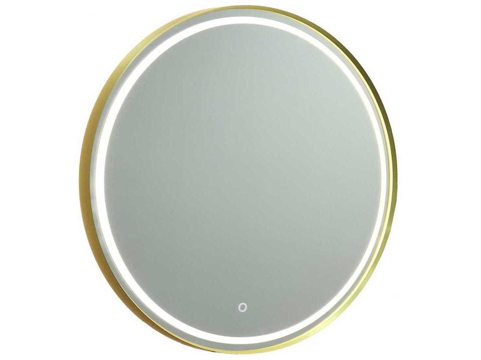 Reflections Round LED Mirror in Brushed Brass