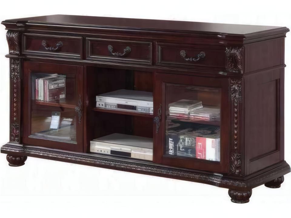 Anondale Traditional TV Stand in Cherry Finish