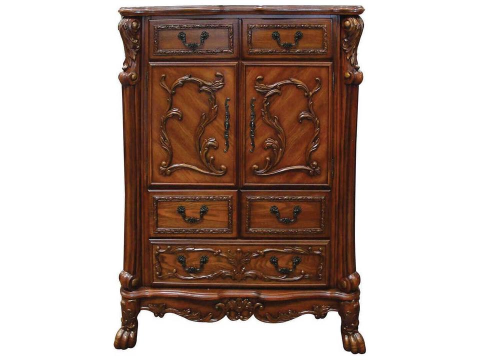 Dresden 5-Drawers Poplar Wood Dresser