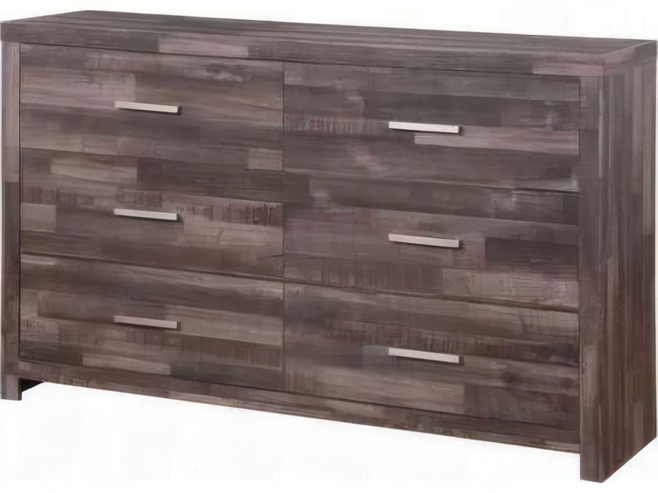 Juniper 6-Drawer Dresser in Dark Oak Wood