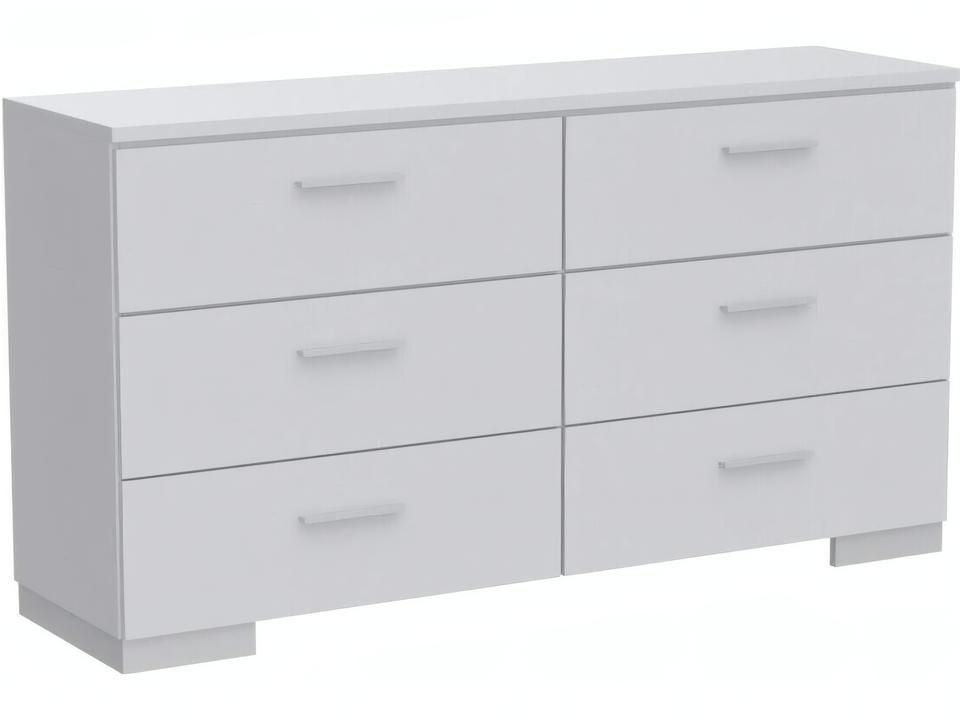 Lorimar 6 Drawer Dresser in White High Gloss