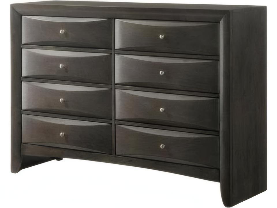 Ireland 8-Drawer Dresser Gray Oak Finish with English Dovetail Drawers