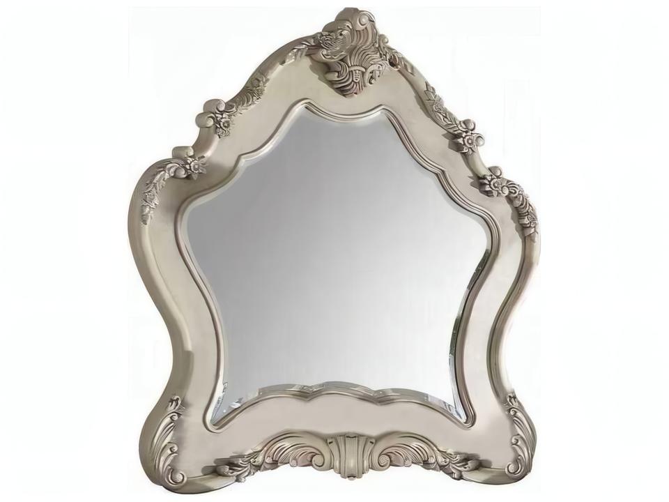 Ragenardus Arched Beveled Mirror in Antique White