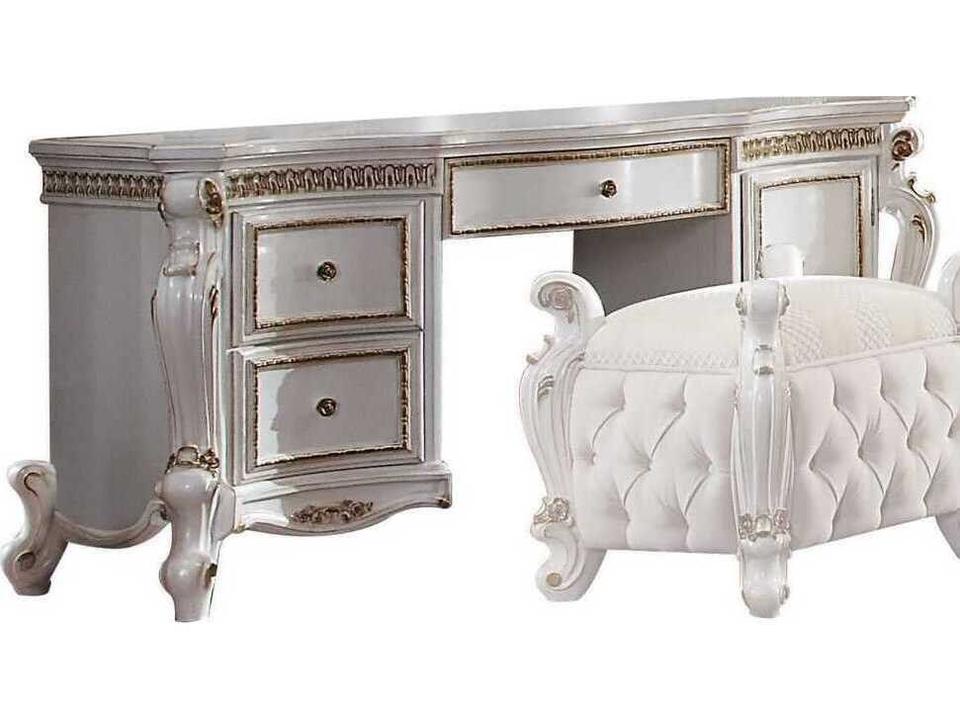 Picardy Antique Pearl Poplar Wood Vanity Table
