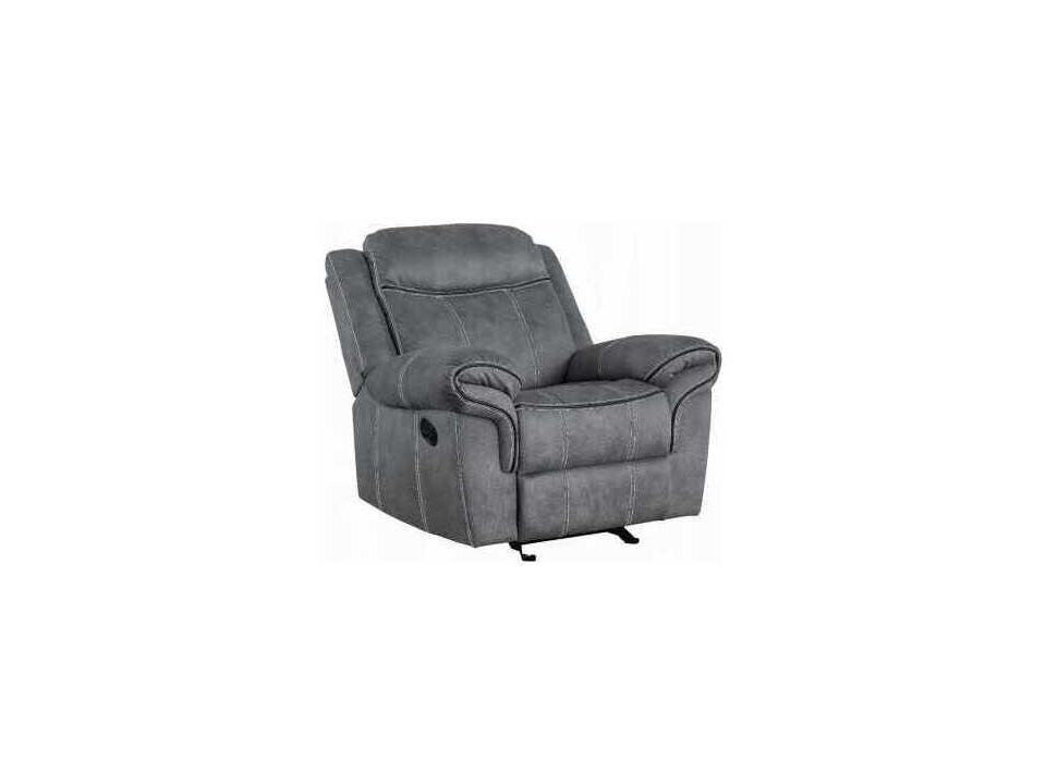 Zubaida Two Tone Gray Velvet Upholstered Recliner