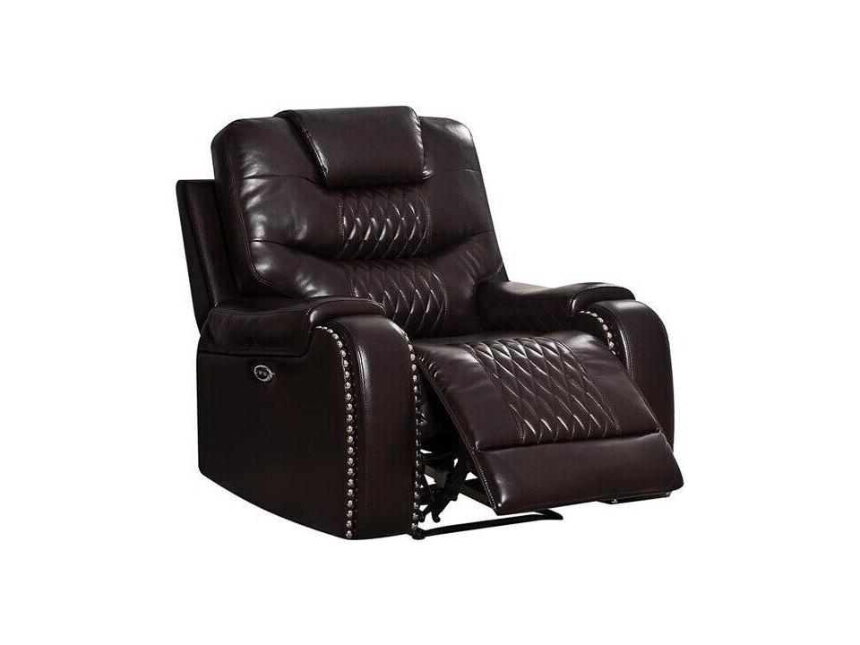 Braylon Brown Synthetic Leather Faux Recliner
